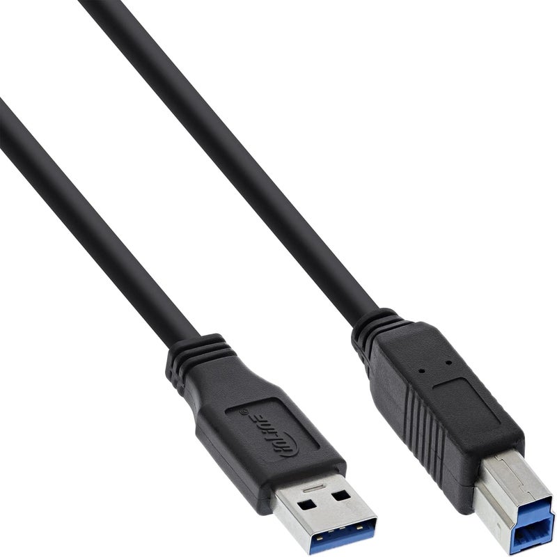 كابل USB 3.0 بطول 0.5 متر USB A USB B أسود – كابلات USB (0.5 متر، USB A، USB B، موصل ذكر/موصل ذكر، 5000 ميجابت في الثانية، أسود)