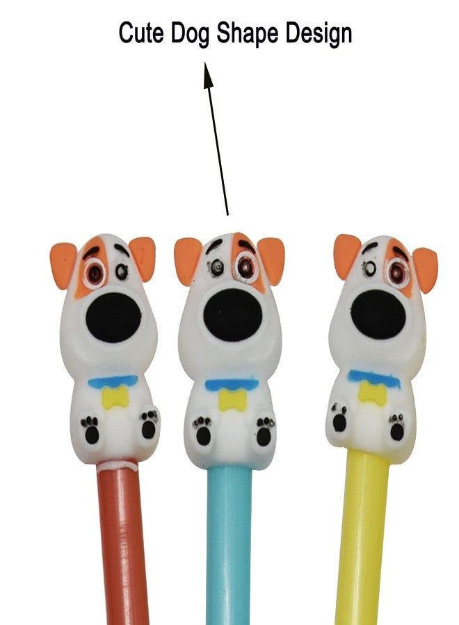 Maydahui 12 PCS Gawk Dog Gel Pen Cute Cartoon 3D Animal Puppy Pens Seated Pet Dogs Black Ink Bow Tie Design for School Office - Image 3