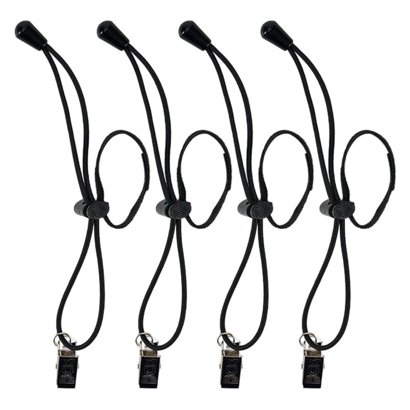 Backdrop Clips Clamps Set Of 4 Adjustable 8 To 16 Inch Elastic String Clips With Rubber U Groove For Photo Background Photography Studio Pant Leg Holder Grommet Strap - Image 4