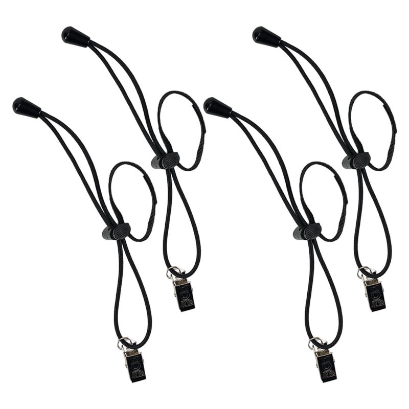 Backdrop Clips Clamps Set Of 4 Adjustable 8 To 16 Inch Elastic String Clips With Rubber U Groove For Photo Background Photography Studio Pant Leg Holder Grommet Strap - Image 2