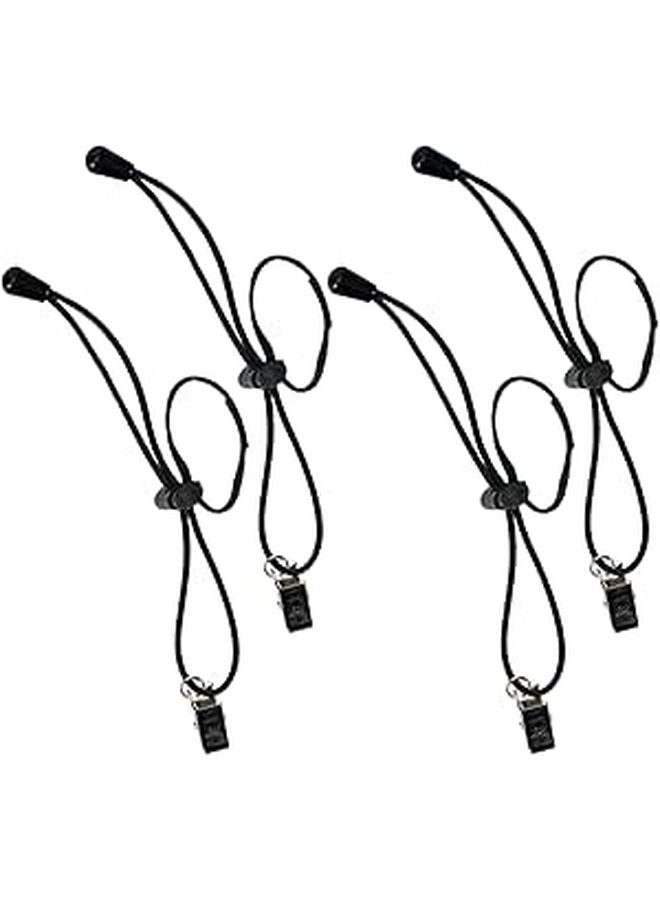 Backdrop Clips Clamps Set Of 4 Adjustable 8 To 16 Inch Elastic String Clips With Rubber U Groove For Photo Background Photography Studio Pant Leg Holder Grommet Strap - Image 1