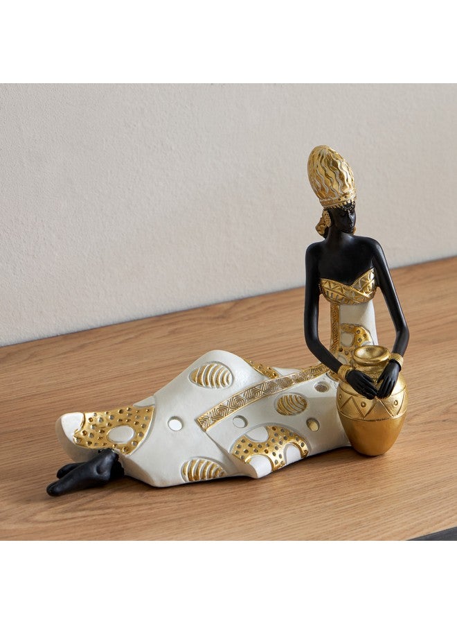 Home Box Marcel Polyresin Sitting Lady 24.5 x 9.5 x 19 cm  - Image 2