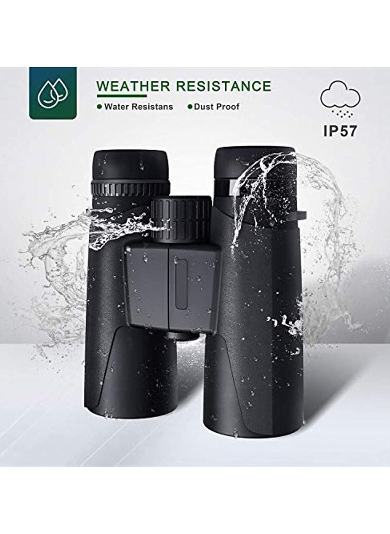 OIMG Binoculars For Adults 10X42 Bak-4 Roof Prism Fmc Lens Hd Compact Durable Binoculars For Birdwatching Hunting Hiking And Traveling With Carrying Bag And Strap  - Image 2