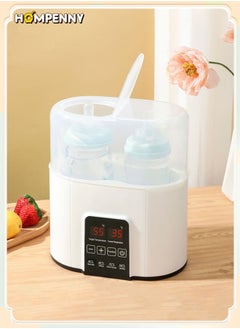 Hompenny HOMPENNY 6-in-1 Bottle Warmer – Dual Bottle Heating, Precise Temperature Control, Steam Sterilization, Baby Food Heater, LED Display for Breastmilk and Formula  - Image 4