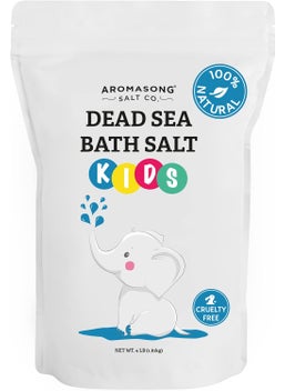 Aromasong Aromasong Dead Sea Salt for Kids Bath Soak 4 Lbs Fine Grain Large Bulk resealable Pack 100 Pure  Natural 