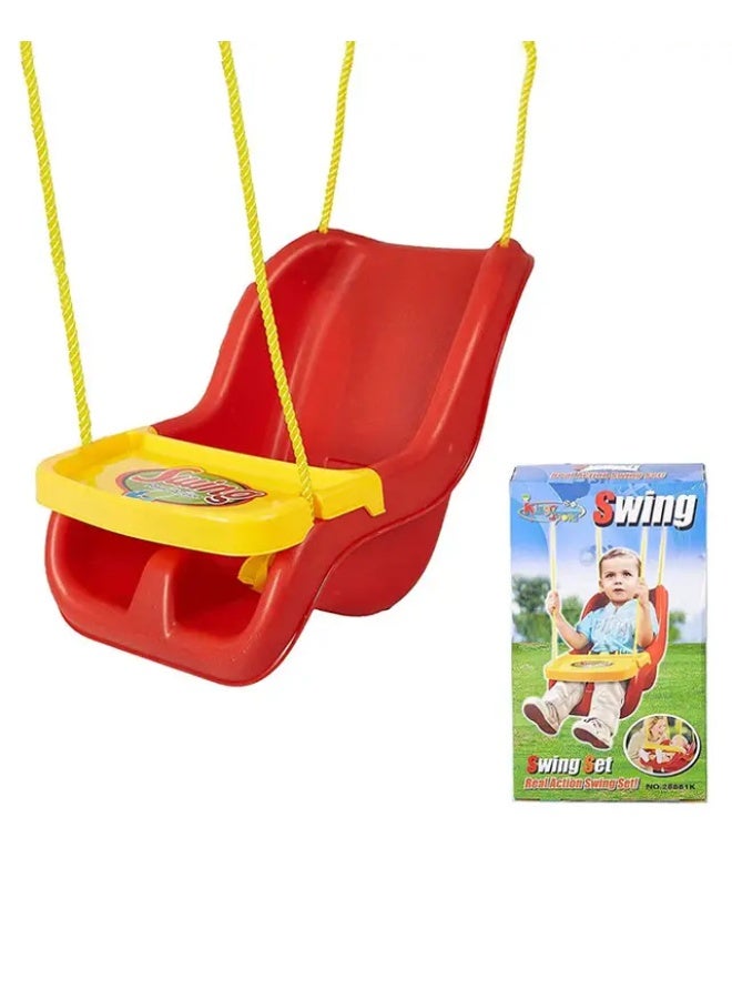 King Sport Toddler Swing, Red Rope, 15kg Max Weight, 160cm Depth, 60cm Width, 110cm Height - Image 3