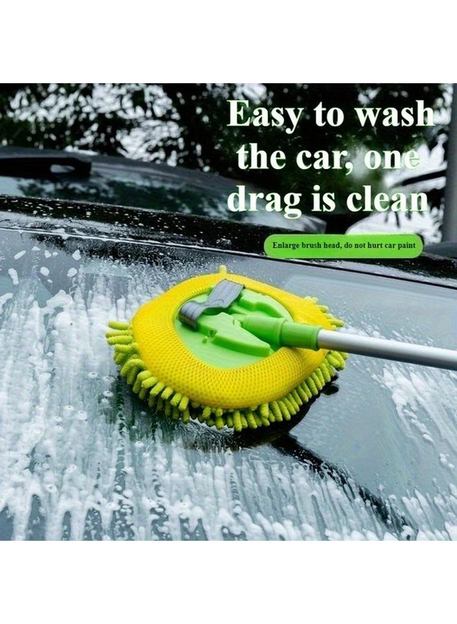 Extendable 3 Section Car Wash Brush With 1 Replacement Head Cover Multipurpose Cleaning Tool - Image 4