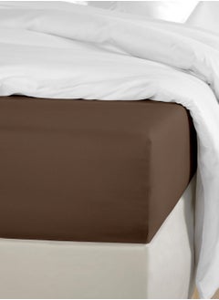 Queen Plain Fitted Sheet with 2 Pillow Case 180 x 200 Cm Coffee Brown - pzsku/Z74ED557E0D20ADC6B790Z/45/_/1726143853/4162eb13-875e-4553-9fa8-4c6cbe345454