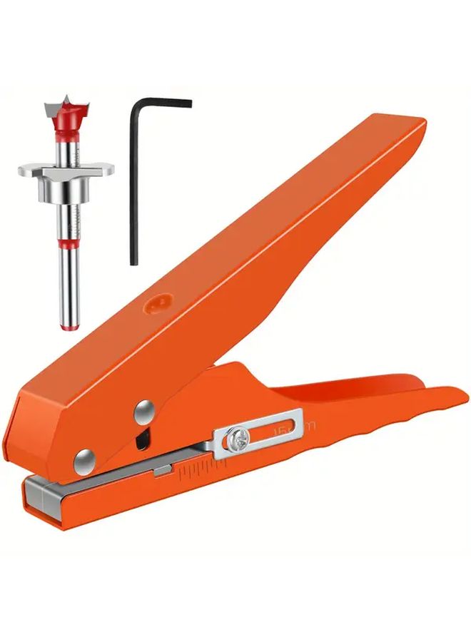 15mm Heavy Duty Manual Single Hole Punch Adjustable Ergonomic Portable Metal Tool - Image 1