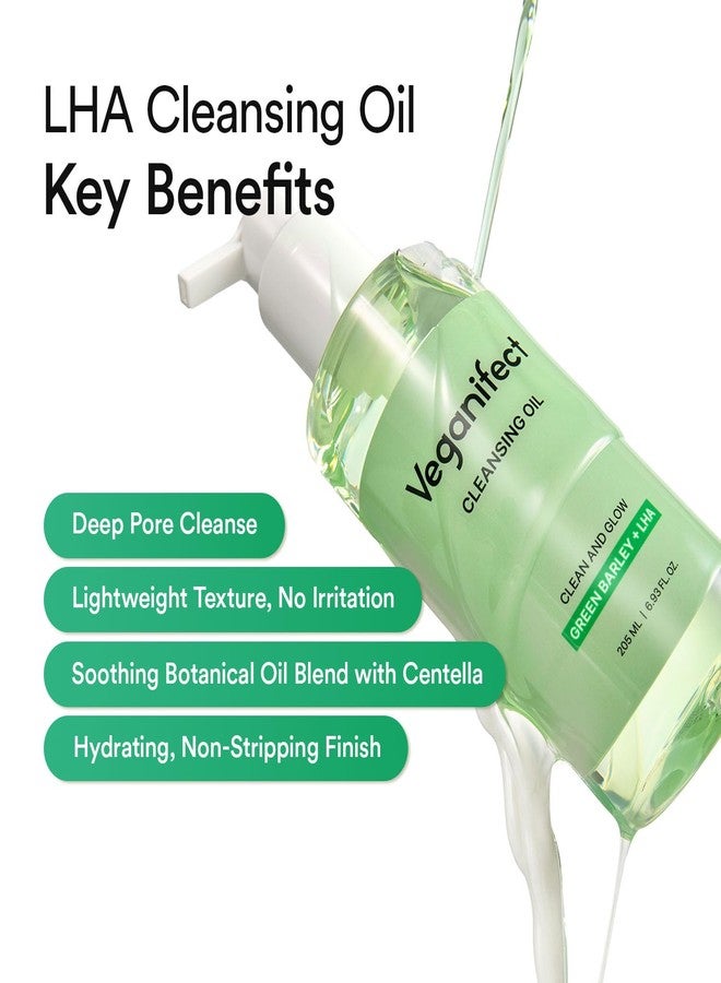 VEGANIFECT LHA Cleansing Oil, Pore Control, Blackhead Remover & Sebum Care, Gentle Melting Oil Cleanser for Face, Makeup Remover, Korean Skincare 205ml/6.93 fl oz - Image 4