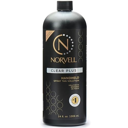 Norvell Premium Spray Tan Solution Clear Plus 1 liter Professional Sunless Tanning Formula for Natural Bronze Glow Streak Free Fast Drying Long Lasting Color - Image 2