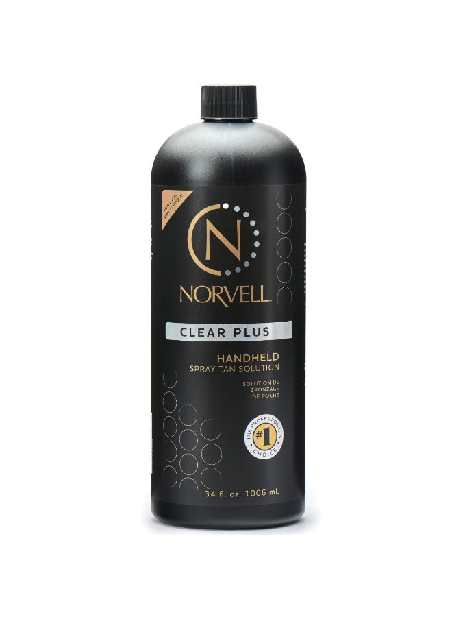 Norvell Premium Spray Tan Solution Clear Plus 1 liter Professional Sunless Tanning Formula for Natural Bronze Glow Streak Free Fast Drying Long Lasting Color - Image 3