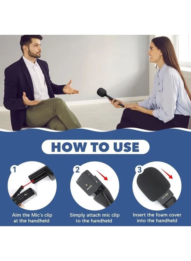 Black DJI Mic Handheld Stand Adjustable Holder For DJI Mic 2 RODE Microphone - Image 5