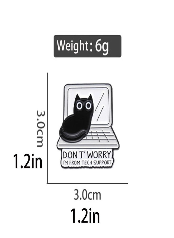 POYAMUSE Funny Cat Enamel Pin - "I Am Small And Sensitive But Also Fight Me""I Do What I Want" Cat Funny Pin Gift (Tech Support) - Image 4