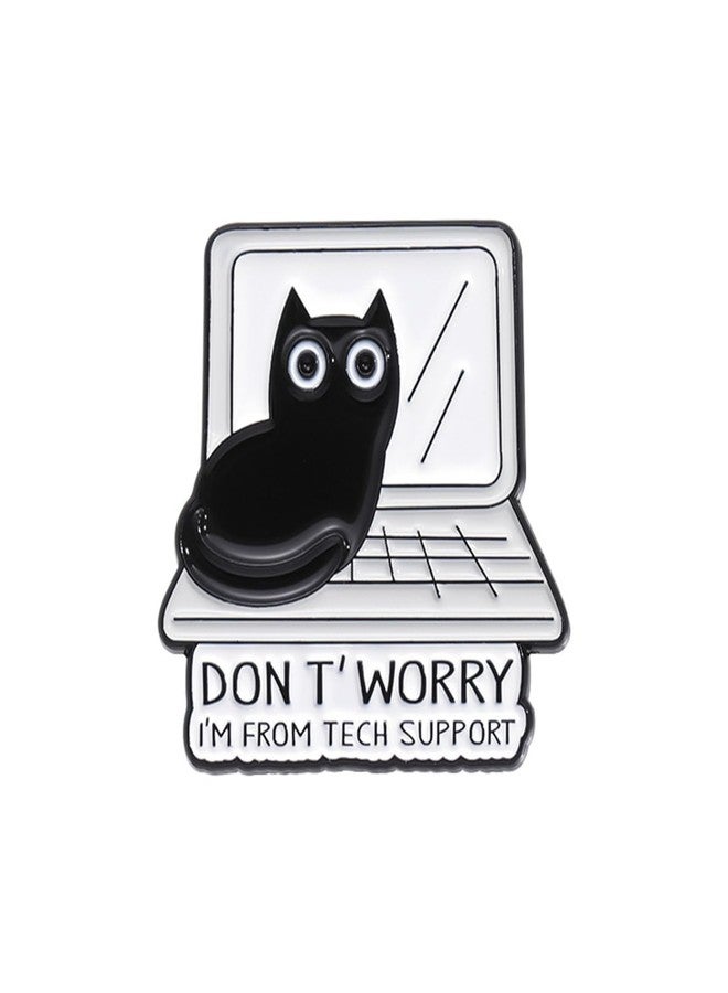 POYAMUSE Funny Cat Enamel Pin - "I Am Small And Sensitive But Also Fight Me""I Do What I Want" Cat Funny Pin Gift (Tech Support) - Image 1