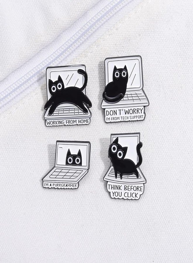 POYAMUSE Funny Cat Enamel Pin - "I Am Small And Sensitive But Also Fight Me""I Do What I Want" Cat Funny Pin Gift (Tech Support) - Image 2
