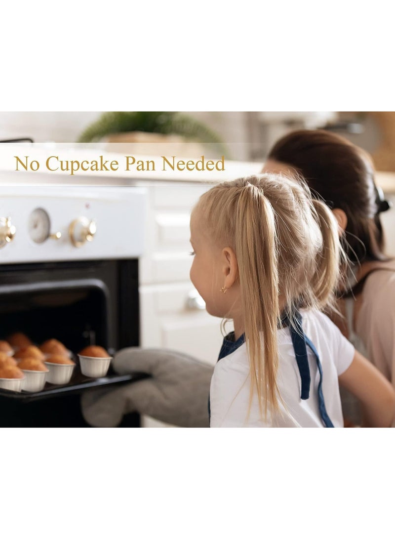 Kawkab 50 Standard-Size White Cupcake Liners, Greaseproof Baking Cups, Muffin Baking Cups, Heavy-Duty Greaseproof Paper, Ideal for Weddings, Birthdays, Parties, and Gifts - Image 4