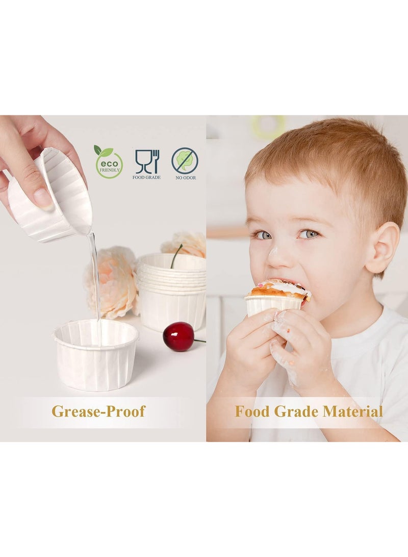 Kawkab 50 Standard-Size White Cupcake Liners, Greaseproof Baking Cups, Muffin Baking Cups, Heavy-Duty Greaseproof Paper, Ideal for Weddings, Birthdays, Parties, and Gifts - Image 3