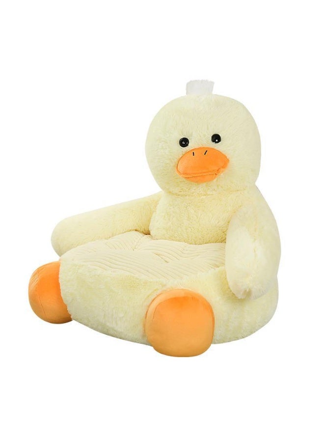 صحاره كرسي أطفال فرو ناعم Plush Baby Chair – شكل بطة/باندا/دب، مريح وآمن لتعليم الجلوس – مناسب من 6 شهور، ديكور حضانة أنيق - Image 1