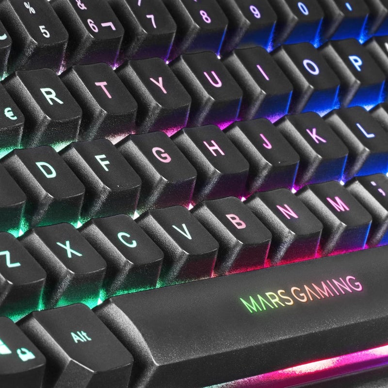 MARS GAMING MCPTKLES, RGB Combo Keyboard & Mouse 3200DPI, TKL Design, Spanish Language - Image 3