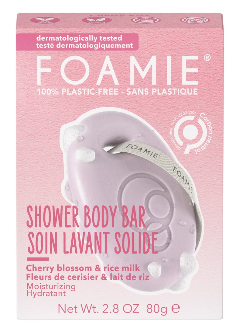 FOAMIE Cherry Blossom & Rice Milk Body Bar Pack of 3 - Image 3