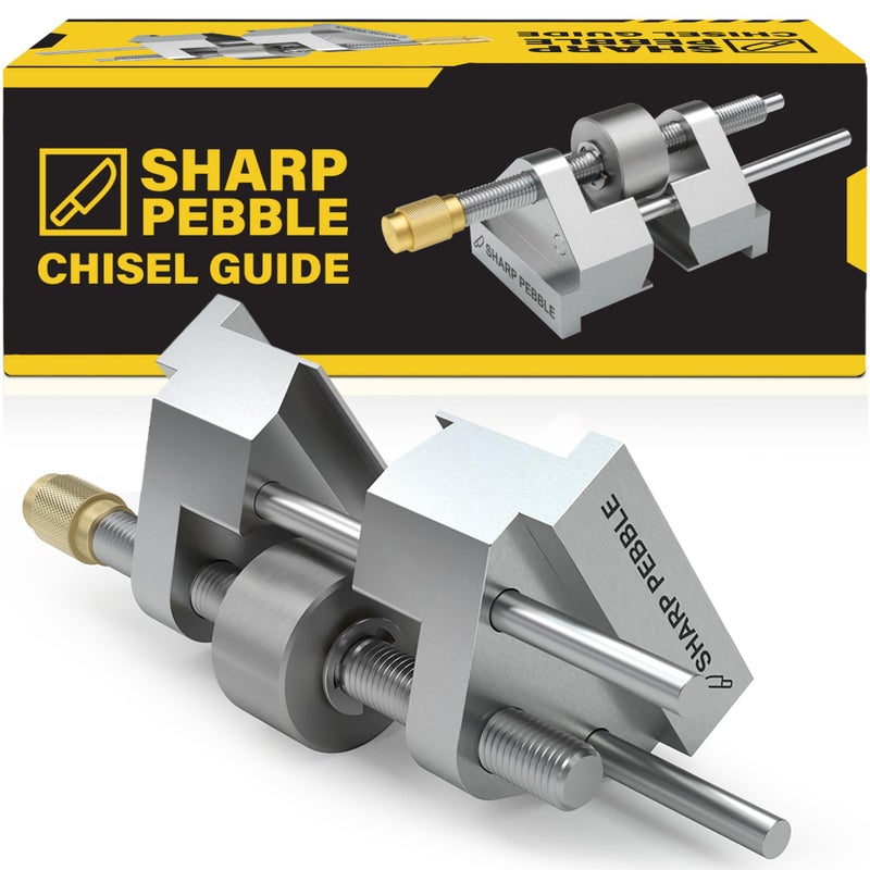Sharp Pebble Honing Guide - Chisel & Plane Sharpening Jig - Fits Chisels 0.25' to 1.96', Fits Planer Blades 1.41' to 3.22' - Image 1