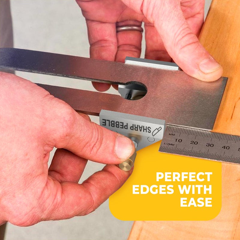 Sharp Pebble Honing Guide - Chisel & Plane Sharpening Jig - Fits Chisels 0.25' to 1.96', Fits Planer Blades 1.41' to 3.22' - Image 5
