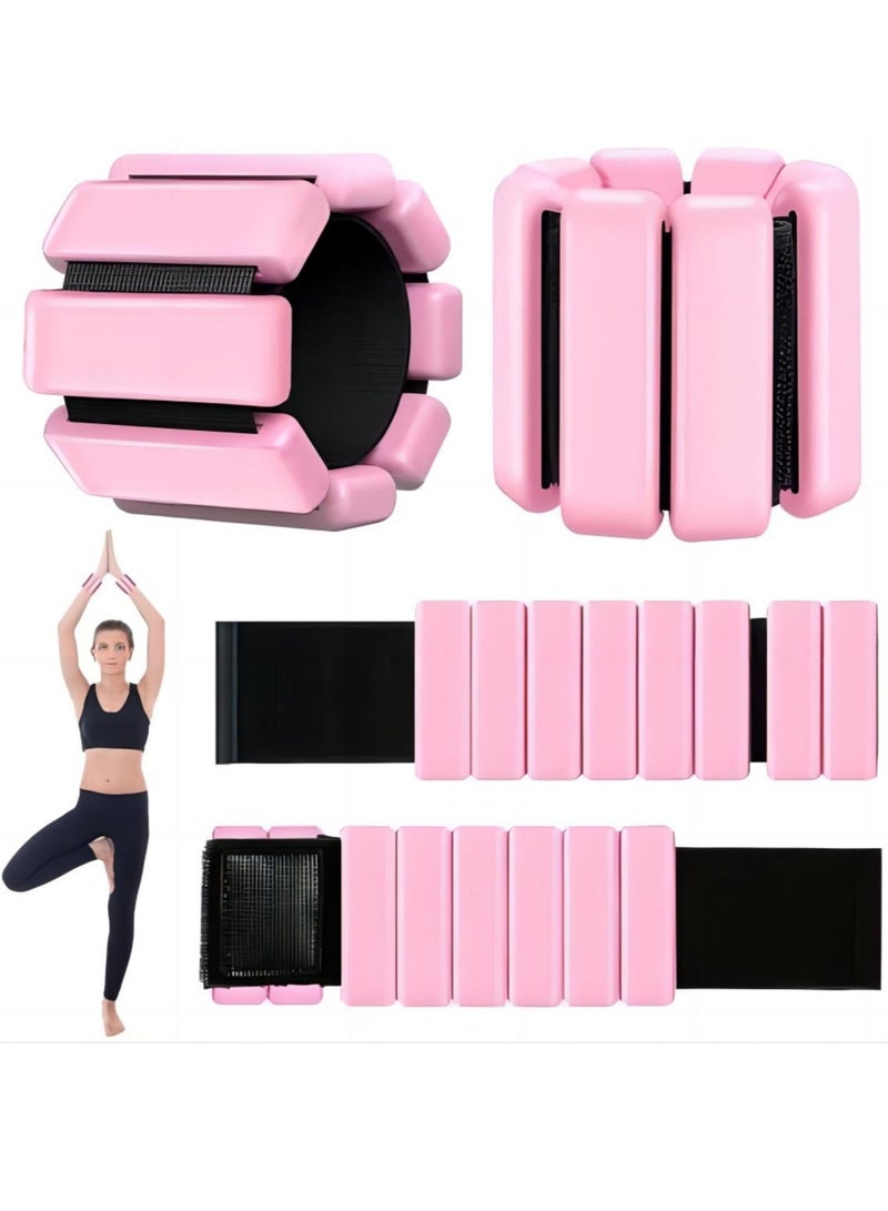 Yoawllty Pilates Wrist & Ankle Weights 2 Pcs, Wearable Strong Arm & Leg Weights Sets, Adjustable Ankle Weights for Walking, Yoga, Dance, Barre, Gym - Image 1