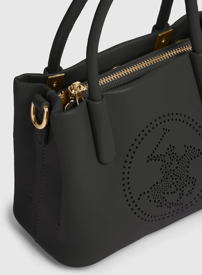 BEVERLY HILLS POLO CLUB Logo Detail Satchel Bag