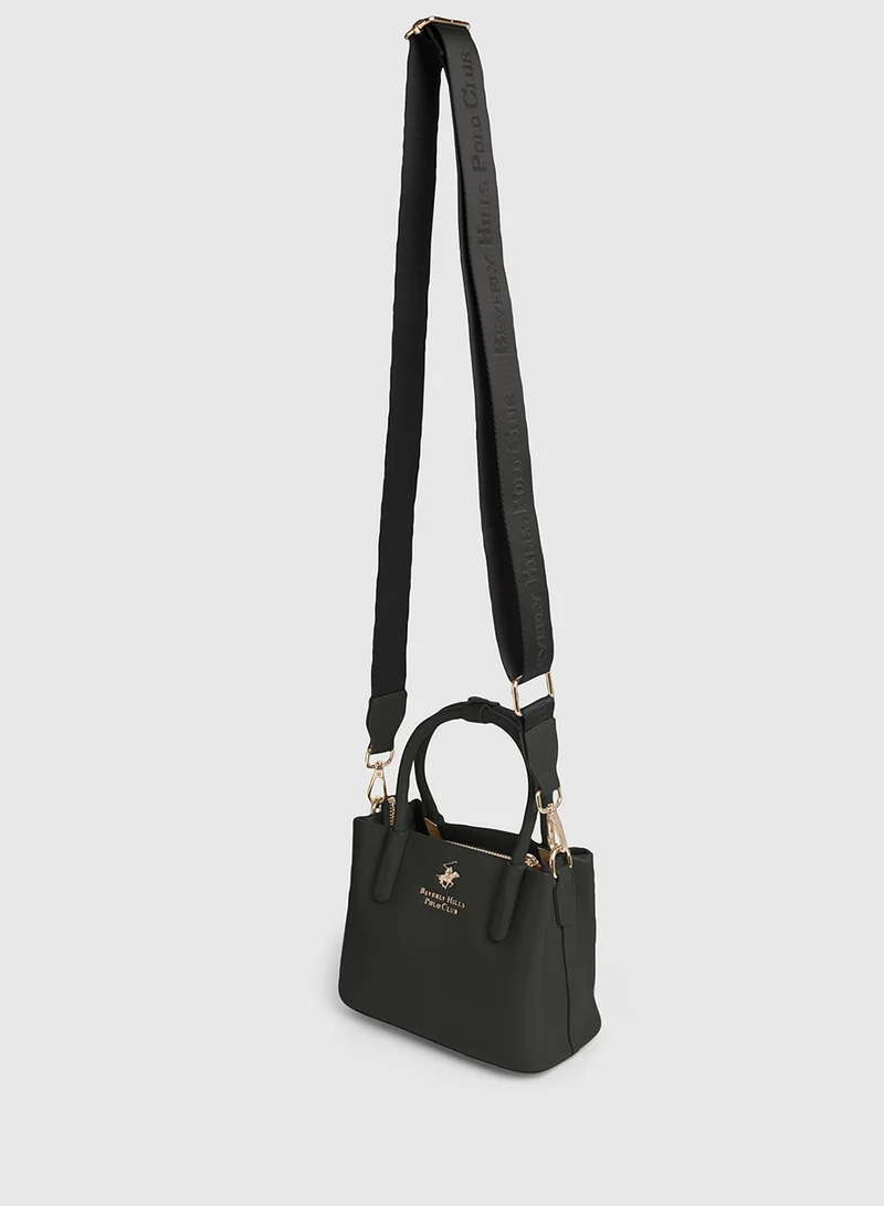 BEVERLY HILLS POLO CLUB Logo Detail Satchel Bag
