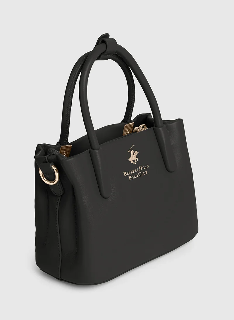 BEVERLY HILLS POLO CLUB Logo Detail Satchel Bag