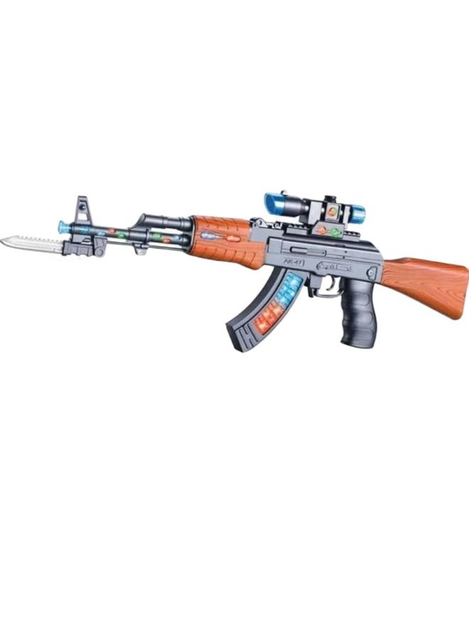Toy Box Swat Team Assault Rifle Machine Gun Toy With Light Scope & Shooting Sound For Kids  - Image 1