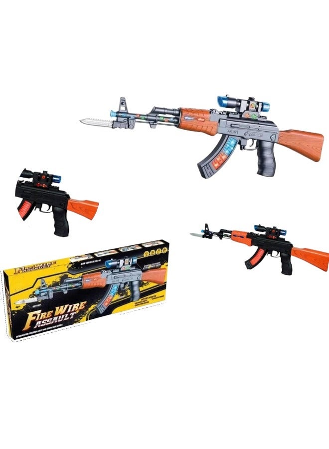 Toy Box Swat Team Assault Rifle Machine Gun Toy With Light Scope & Shooting Sound For Kids  - Image 2