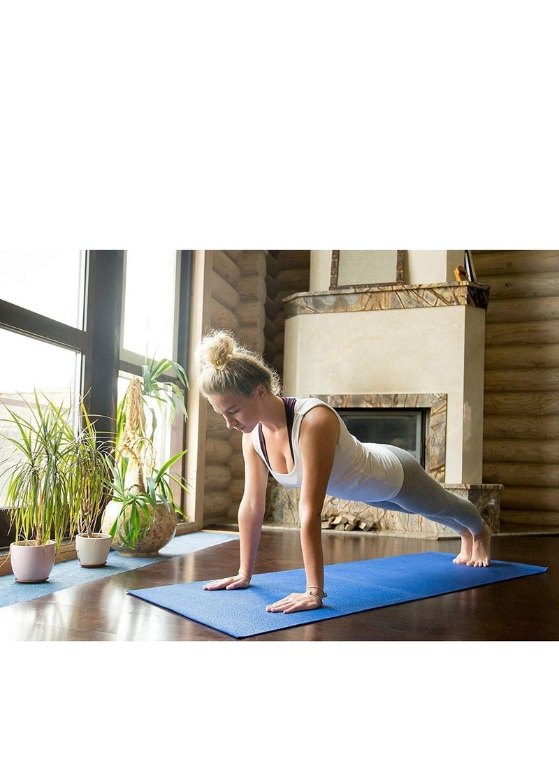 Plan A 3mm Thick Non Slip Rubber Mat Ideal for Home Workout and Gyms, Eco-Friendly EVA Yoga Mat for Yoga, Pilates, Fitness with Carrying Strap  - Image 2