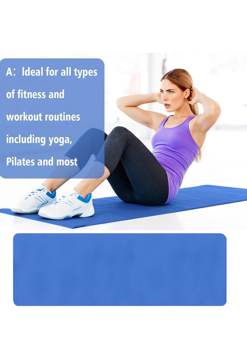 Plan A 3mm Thick Non Slip Rubber Mat Ideal for Home Workout and Gyms, Eco-Friendly EVA Yoga Mat for Yoga, Pilates, Fitness with Carrying Strap  - Image 3