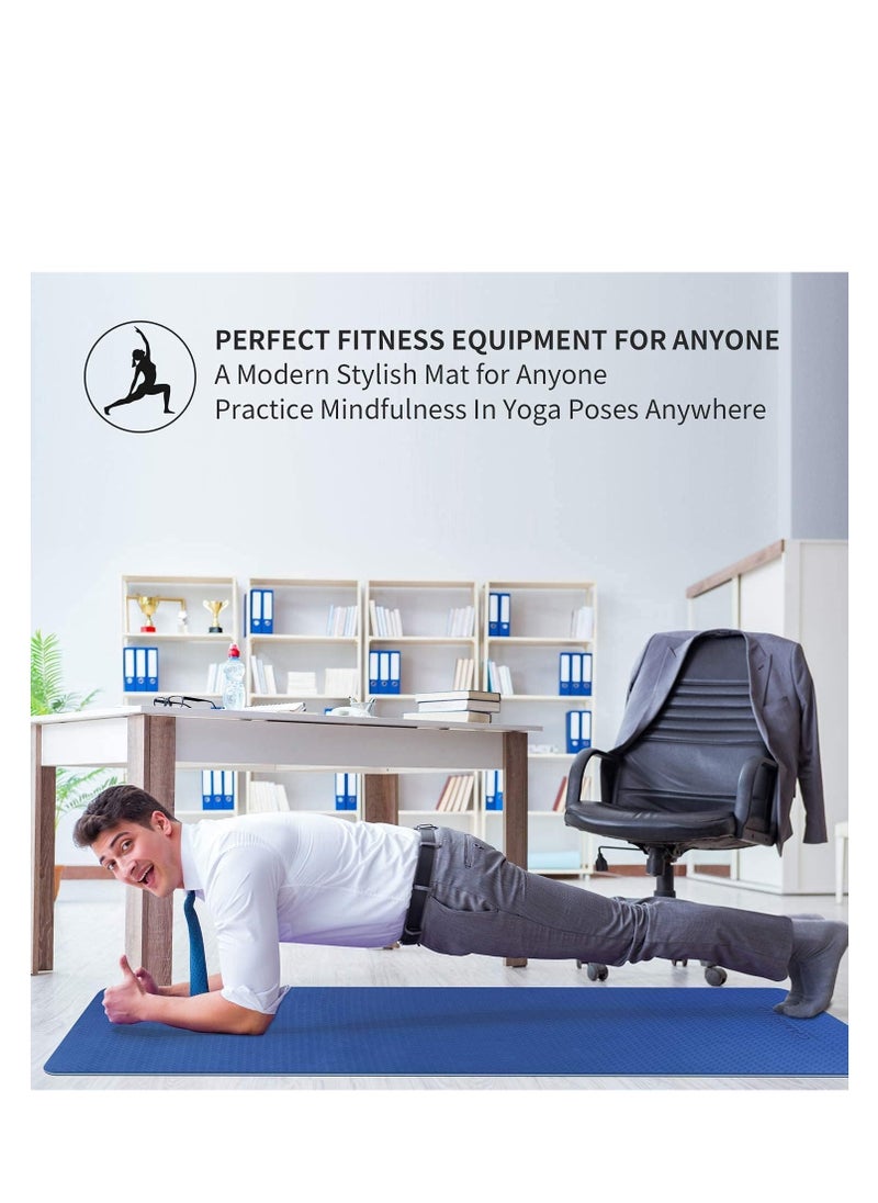 Plan A 3mm Thick Non Slip Rubber Mat Ideal for Home Workout and Gyms, Eco-Friendly EVA Yoga Mat for Yoga, Pilates, Fitness with Carrying Strap  - Image 4