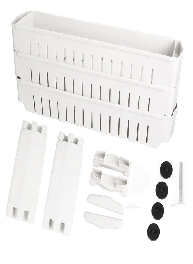 Aktnil Multilayer Space Saving Storage Organizer Rack Shelf with Moving Wheels, Slim Trolley Rack for Kitchen, Bathroom, Bedroom.(3 Layer)(White)(Size:- 54x12x72 cm)(Plastic) - Image 2