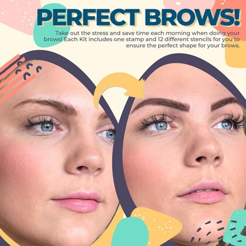EELHOE Eyebrow Stamp Quick Simple Fine Powder Puff Poke Filling Color Natural Eyebrows Portable Brow Stamp - Image 5