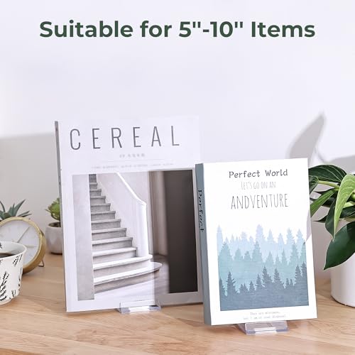 HOMEBOBO 14 Pack Acrylic Book Display Stand - Adjustable Clear Easel Holder Display Collector Stand for Comic Books, CD DVD, Plates, Magazines, Postcard, Artworks, Collectibles & Home Office Decor - Image 2