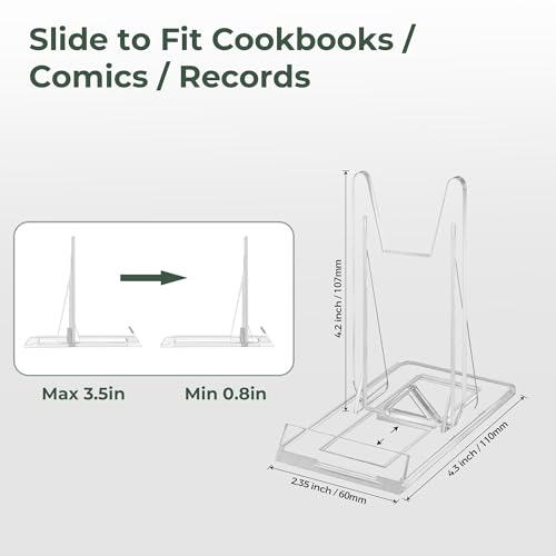 HOMEBOBO 14 Pack Acrylic Book Display Stand - Adjustable Clear Easel Holder Display Collector Stand for Comic Books, CD DVD, Plates, Magazines, Postcard, Artworks, Collectibles & Home Office Decor - Image 3