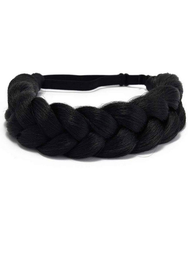 TOECWEGR Braided Headband 2 Strands Synthetic Hair Braid Fashion Chunky Wide Thick Elastic Braid Headbands Ladies Beauty Accessories(Hym30Y) - Image 1