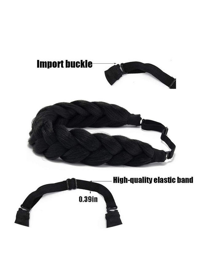 TOECWEGR Braided Headband 2 Strands Synthetic Hair Braid Fashion Chunky Wide Thick Elastic Braid Headbands Ladies Beauty Accessories(Hym30Y) - Image 4