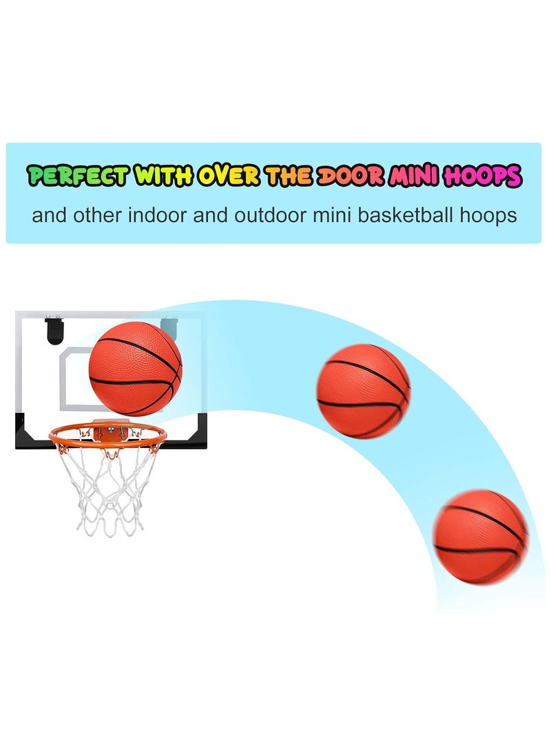 Mini Basketballs, 5 Pack 6" Inch Small Basketball Set with Pump Over The Door Mini Hoop Basketball Replacements Toy Basketball for Toddlers,Kids,Teenagers for Pool Indoors Outdoors - Image 3