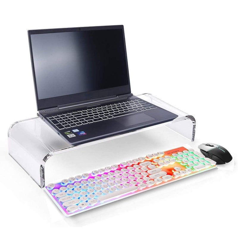 VAOLLO Clear Acrylic Keyboard Cover Protector Anti-Cat,2 in 1 Keyboard Bridge Protector and Monitor Stand - Image 5