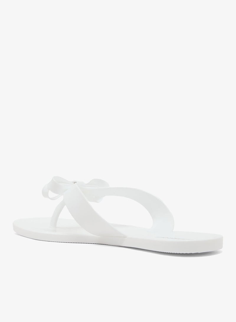 GLAMOROUS Jelly Bow Detail Flip Flops - Image 4