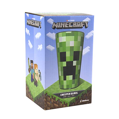 Paladone Minecraft Creeper Glass Tumbler 14 oz Officially Licensed Merchandise - Image 1