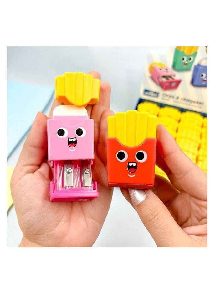 ممحاه مع براية الاستيكة و البرايا باكت بطاطس الاستيكة  ٢*١ - Image 1