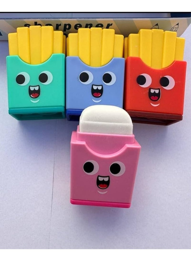 ممحاه مع براية الاستيكة و البرايا باكت بطاطس الاستيكة  ٢*١ - Image 2