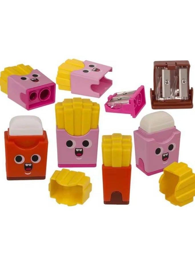 ممحاه مع براية الاستيكة و البرايا باكت بطاطس الاستيكة  ٢*١ - Image 4