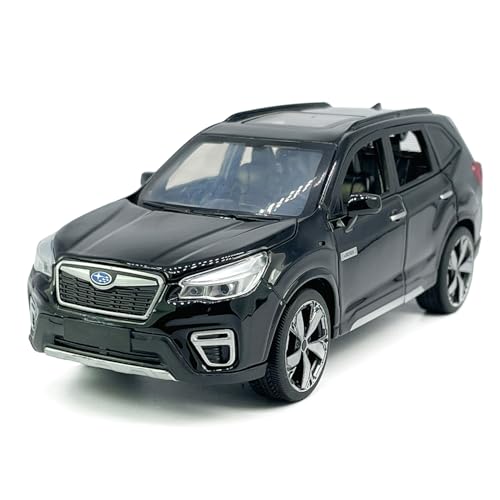 VIIGER 130 Scale 2021 Forester eBoxer SUV Model Toy Car Metal Diecast Toy Vehicle Doors Open Light Sound Pull Back Toys for Boys Kids Gifts Men Collection Home Office Dcor Black - Image 1